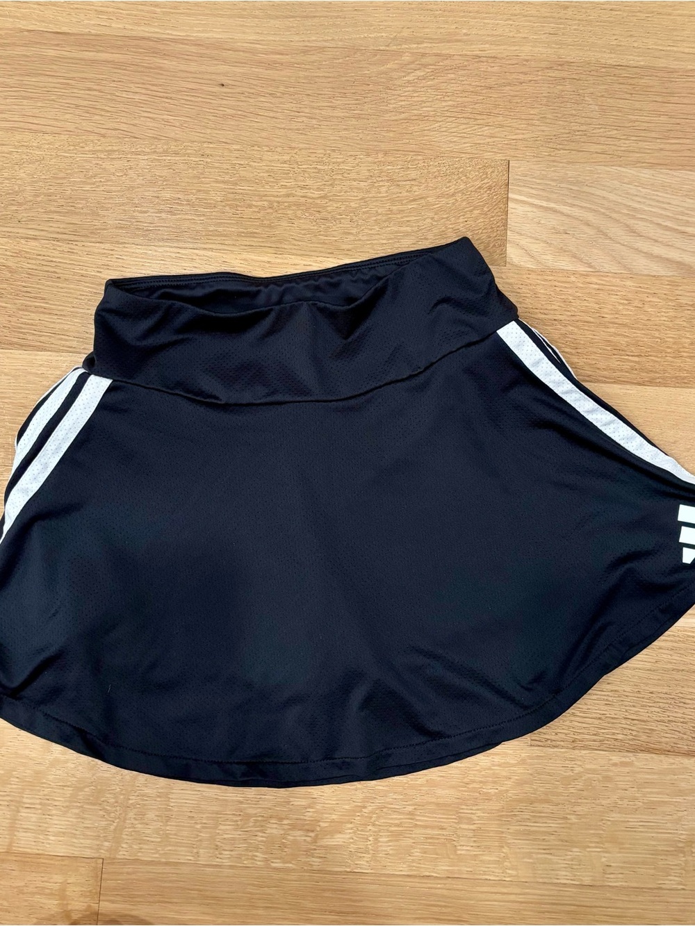 Black Athletic Skirt with White Side Stripes Adidas